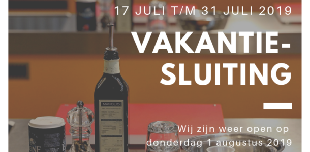 vakantie- sluiting